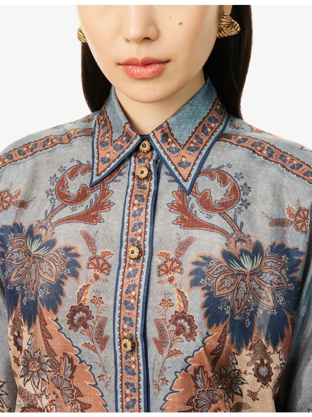 Ascension Manstyle Graphic-Pattern Silk Shirt - 5