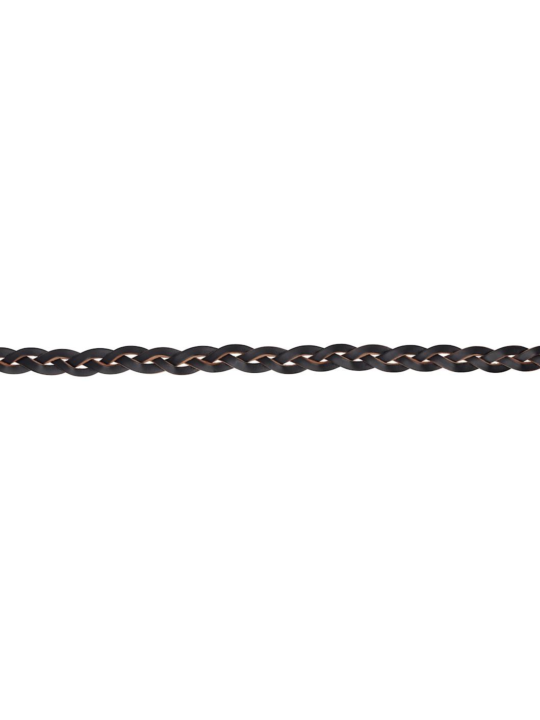 Black 2 CM Braided Belt - 2
