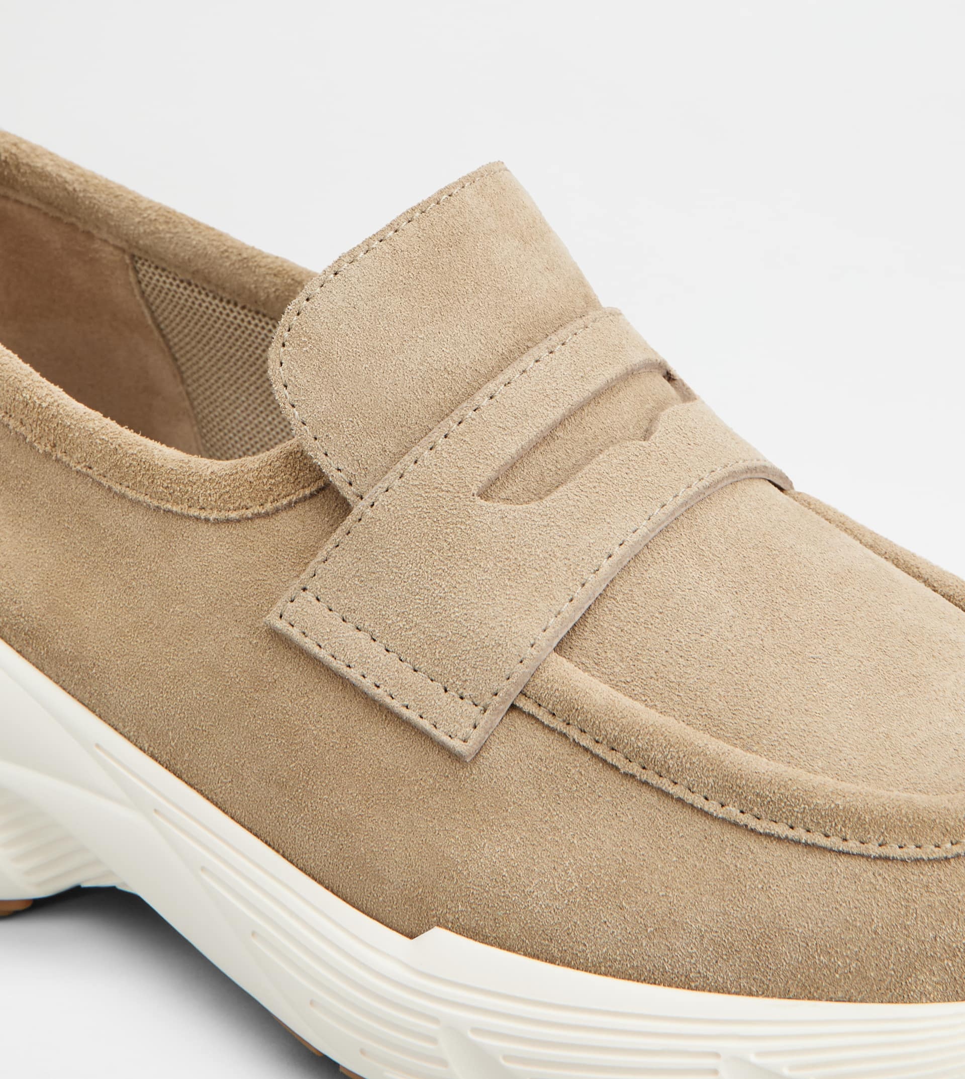 SPORTY LOAFERS IN SUEDE - BEIGE - 6