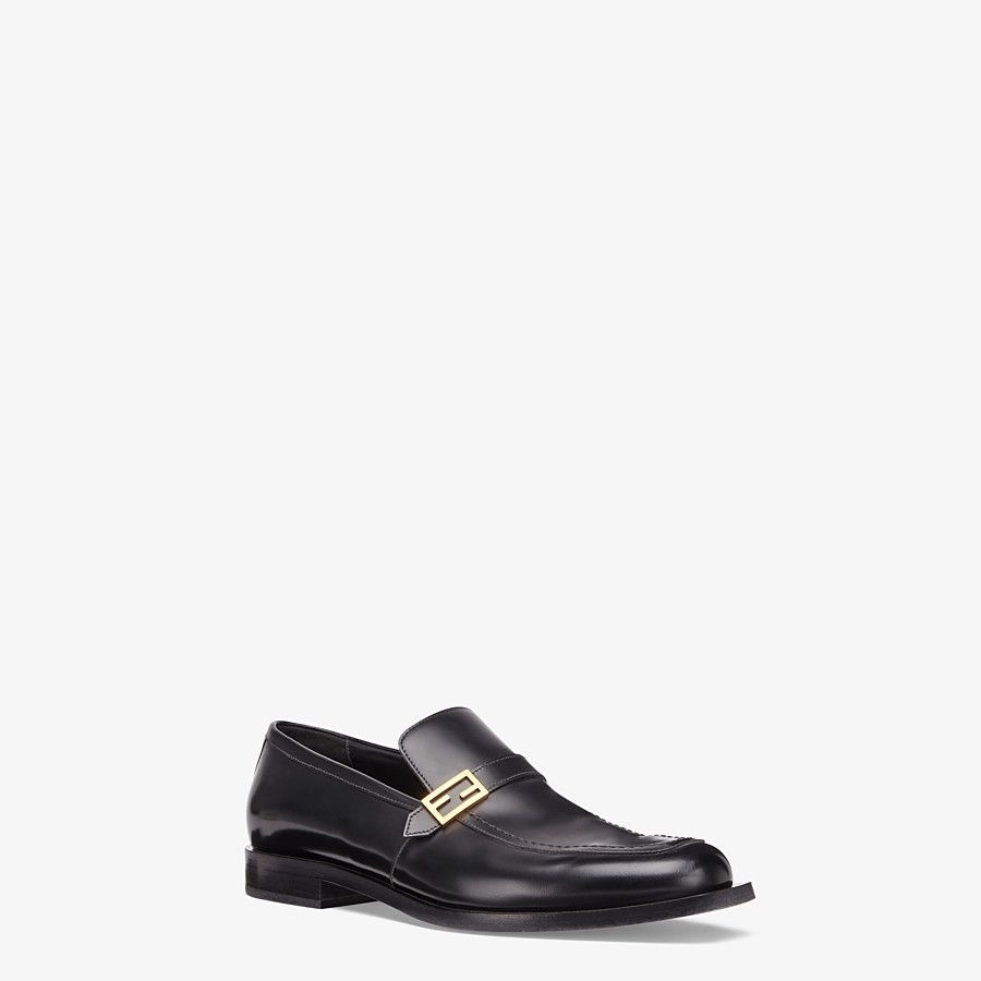 Black leather loafers - 2