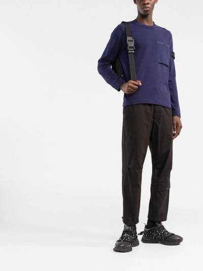 Stone Island Compass-patch cotton jumper outlook