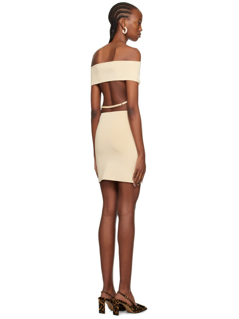 Beige Les Sculptures 'La robe Cubista' Minidress 3
