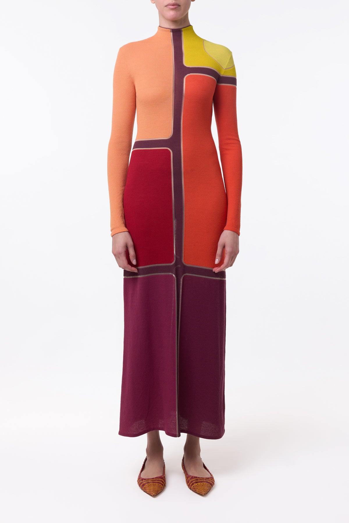 Apollonis Knit Maxi Dress in Multi Merino Wool Cashmere - 4