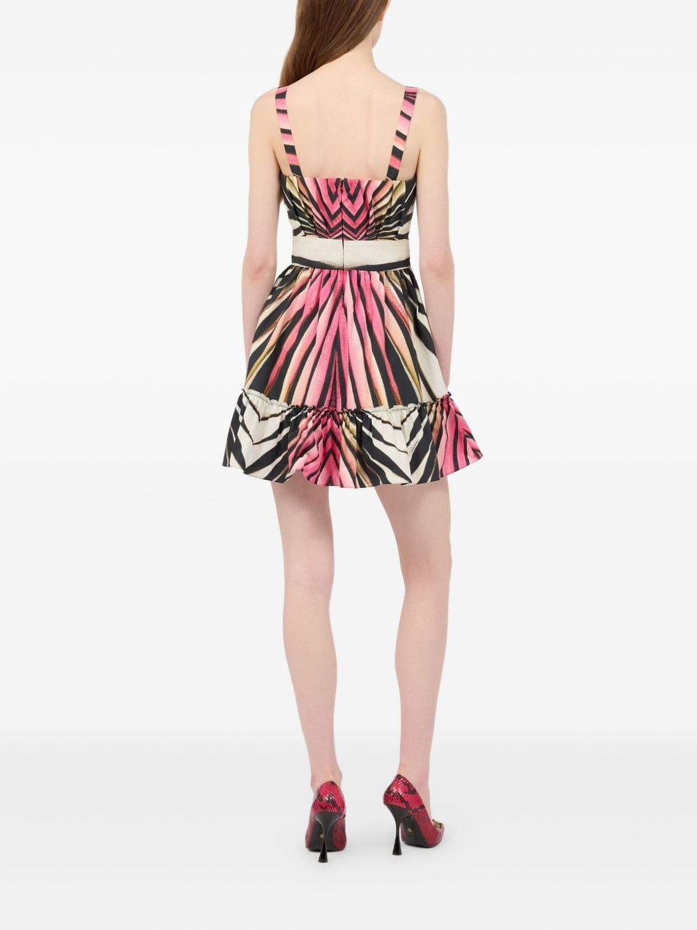 Ray Of Pink-print tiered dress - 4