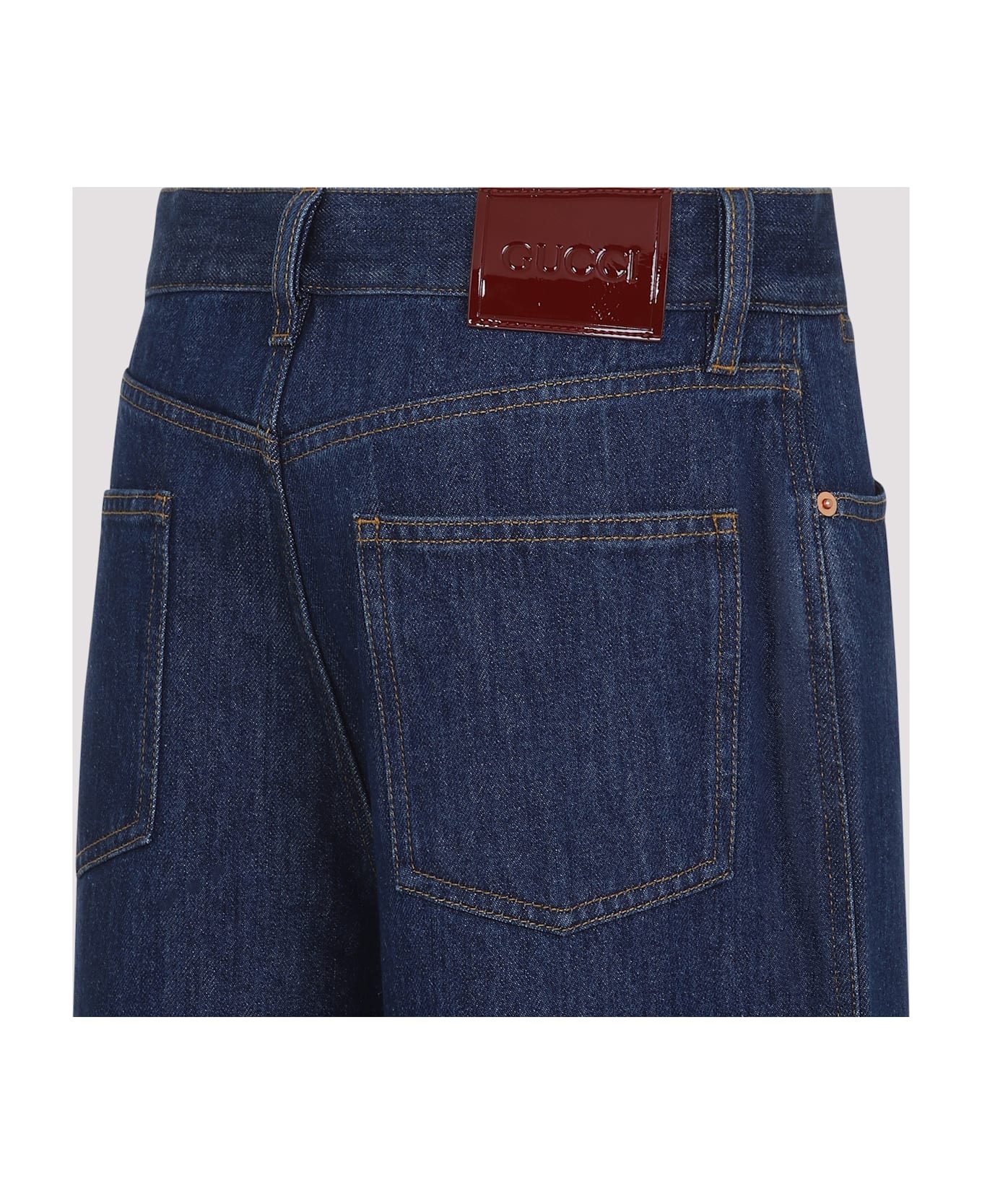 Wide Leg Denim Jeans - 5