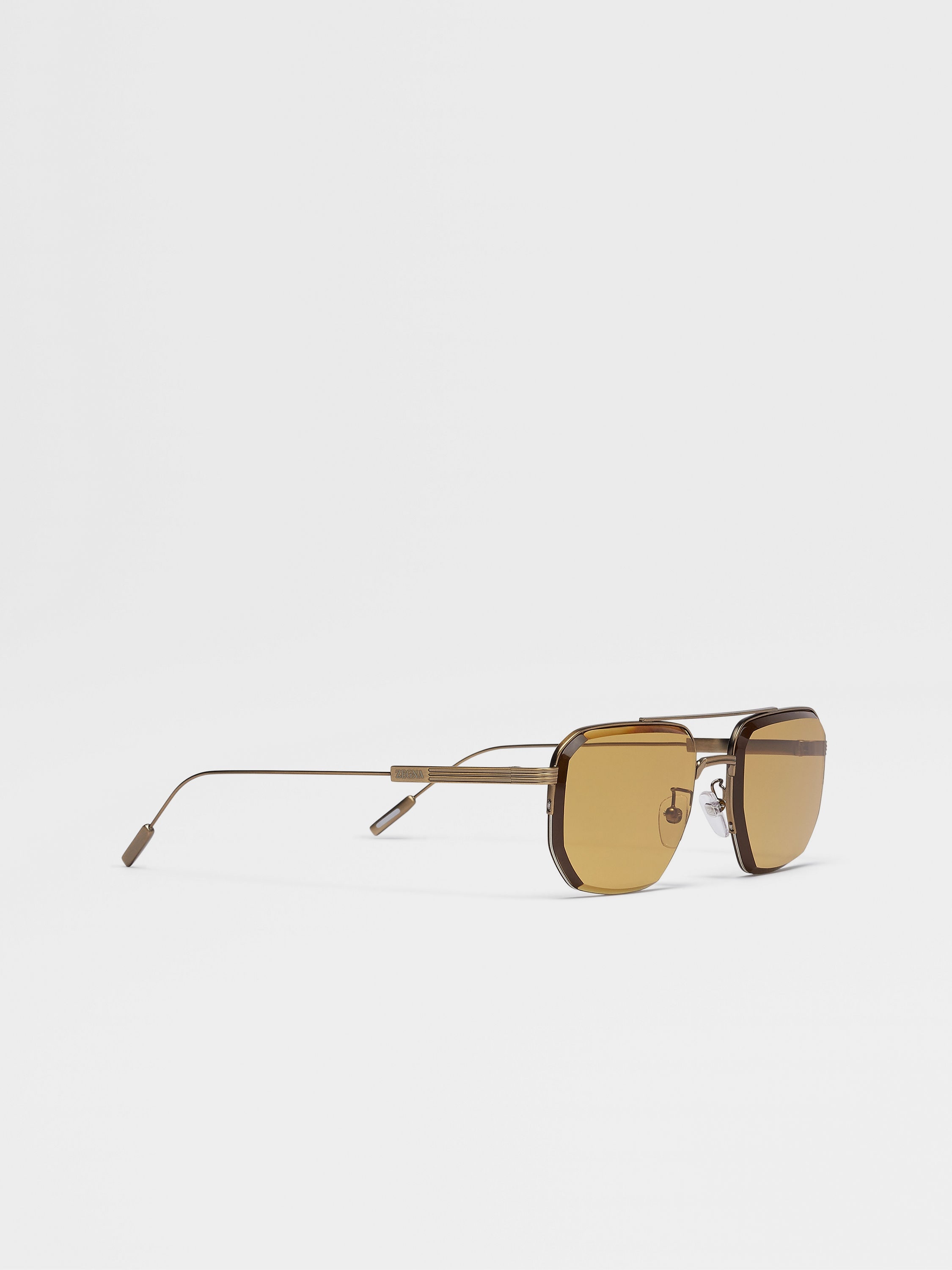 ANTIQUED BRASS METAL SUNGLASSES - 3