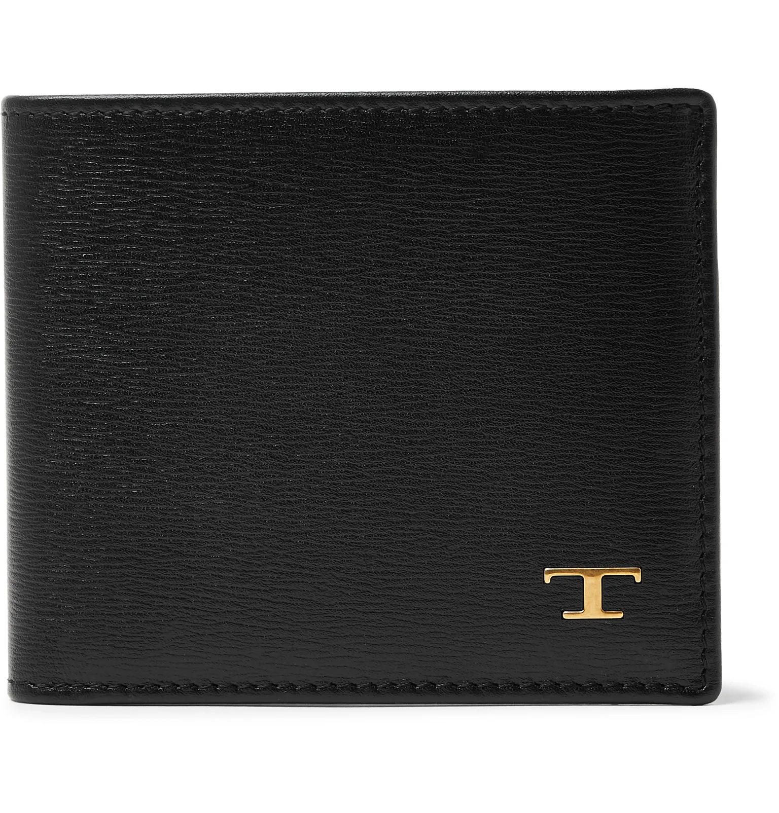 Textured-Leather Billfold Wallet - 1