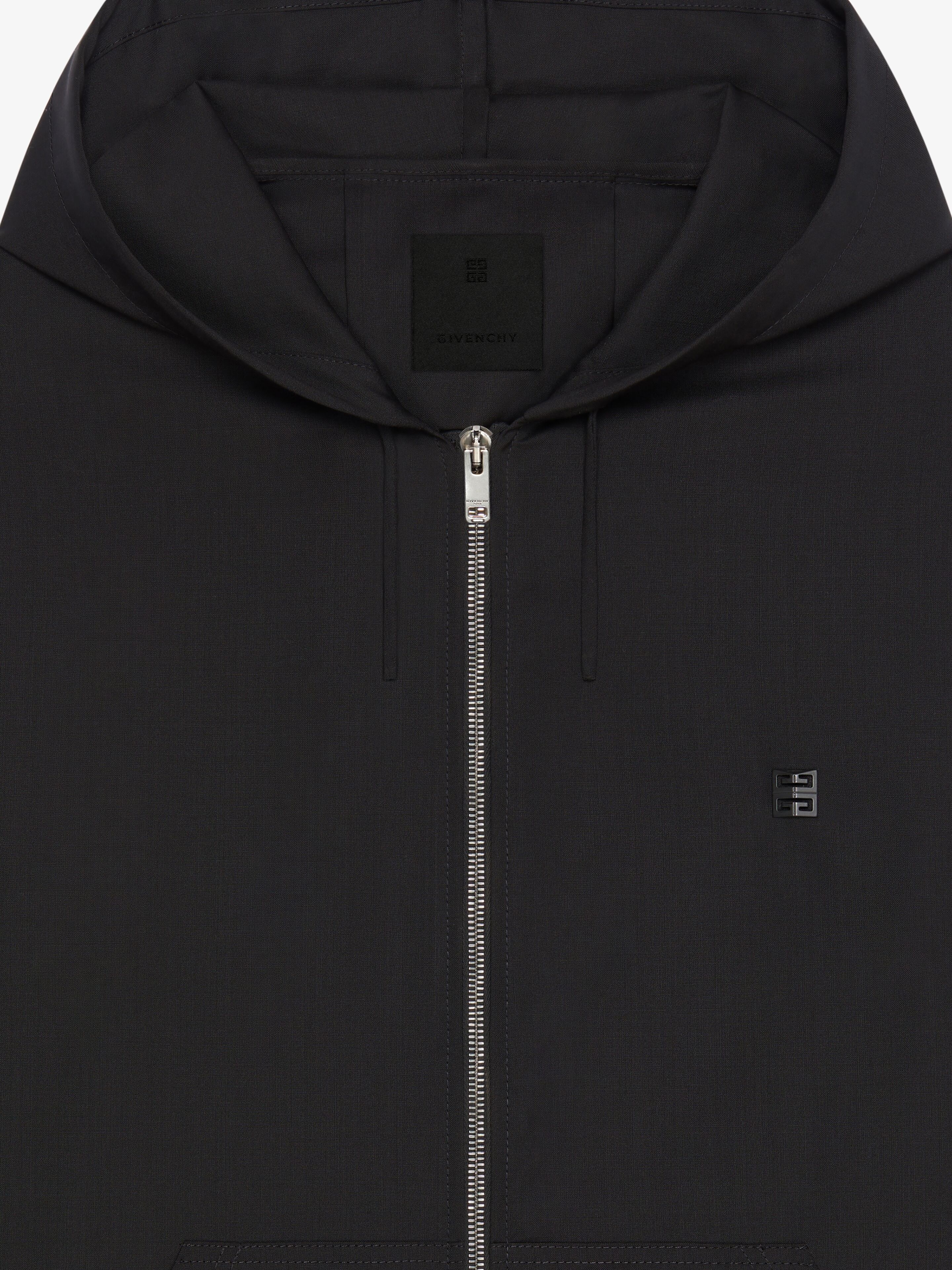 ZIPPED HOODIE IN WOOL WITH 4G DETAIL - 5