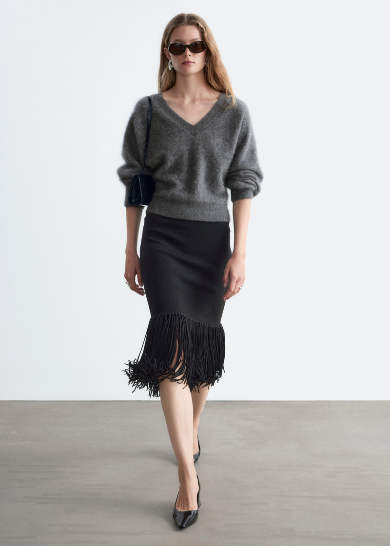 Fringed Midi Skirt 4
