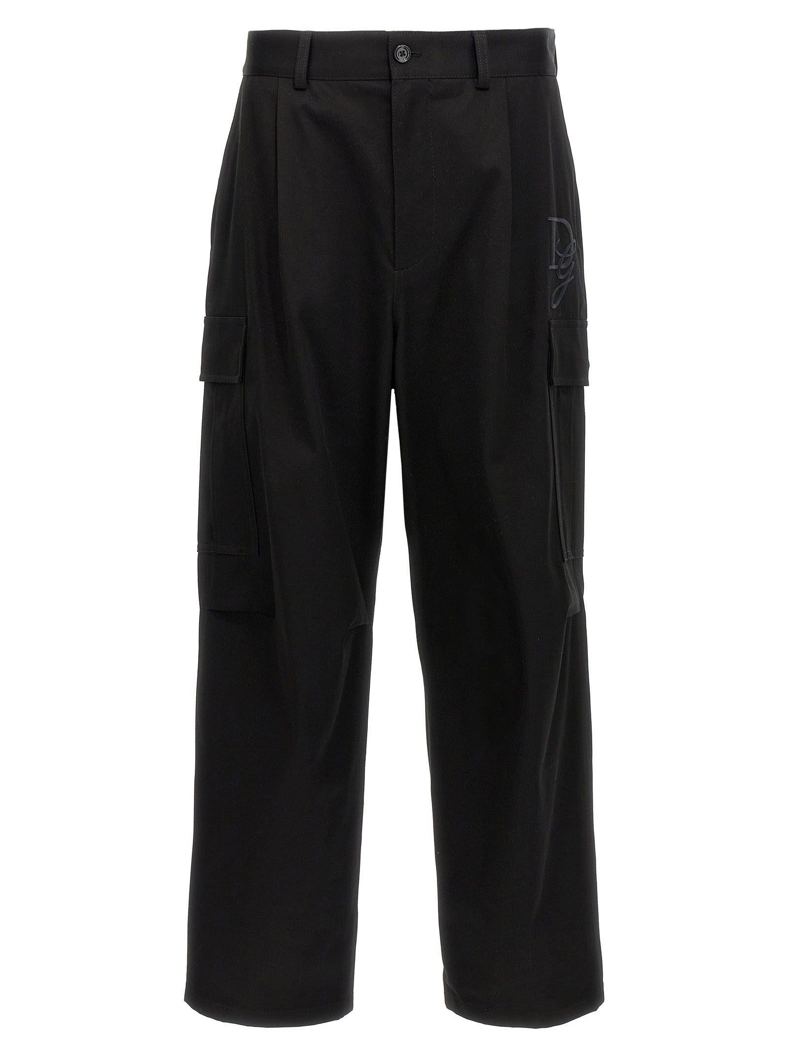 Logo Embroidery Pants Black - 1