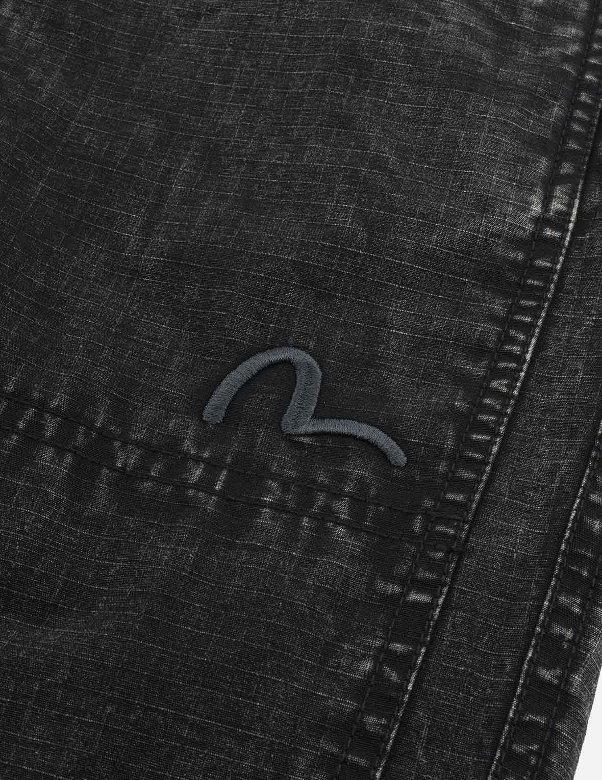 Seagull and Kamon Embroidery Straight Fit Woven Joggers - 7