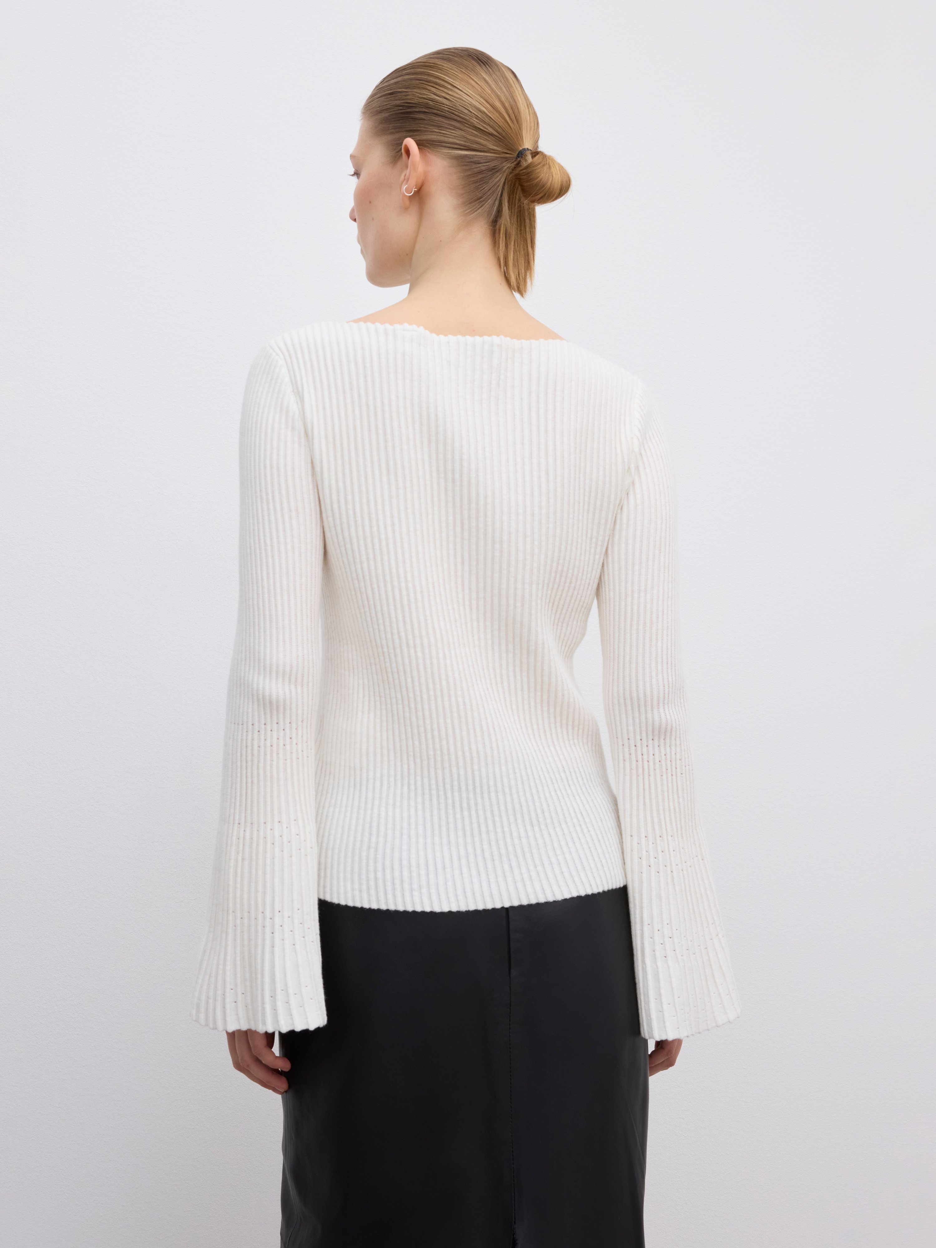Knit bell sleeve top - 6