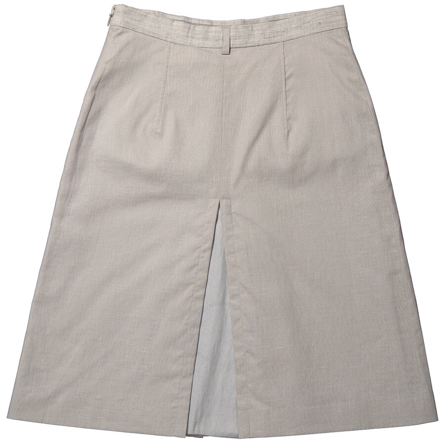 Burberry Ladies Grey Melange Crystal Embroidered Box Pleated Midi Skirt - 2
