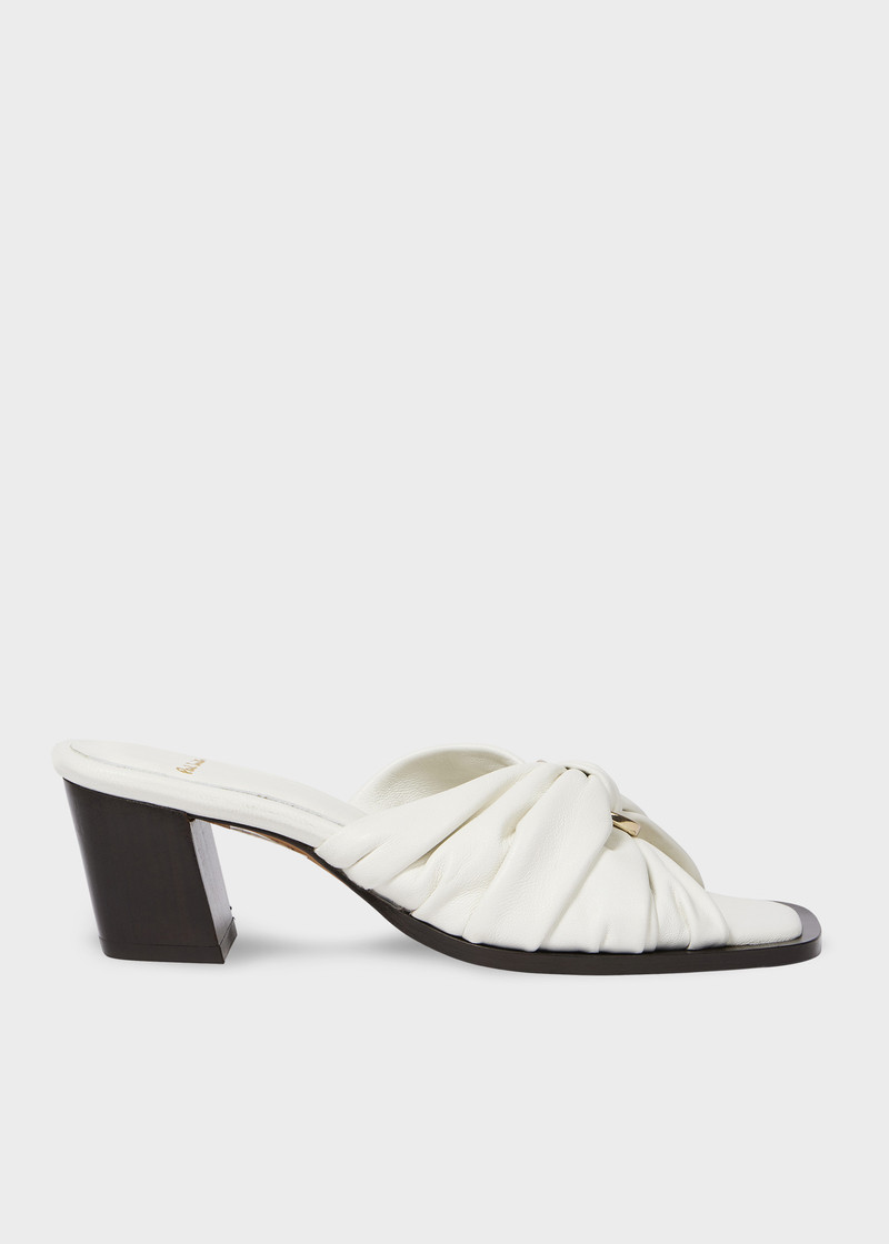 Women's Ecru 'Monivae' Leather Heels 1