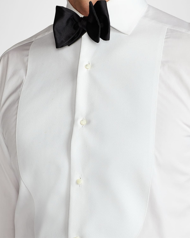 Piqué-Bib French Cuff Tuxedo Shirt 6