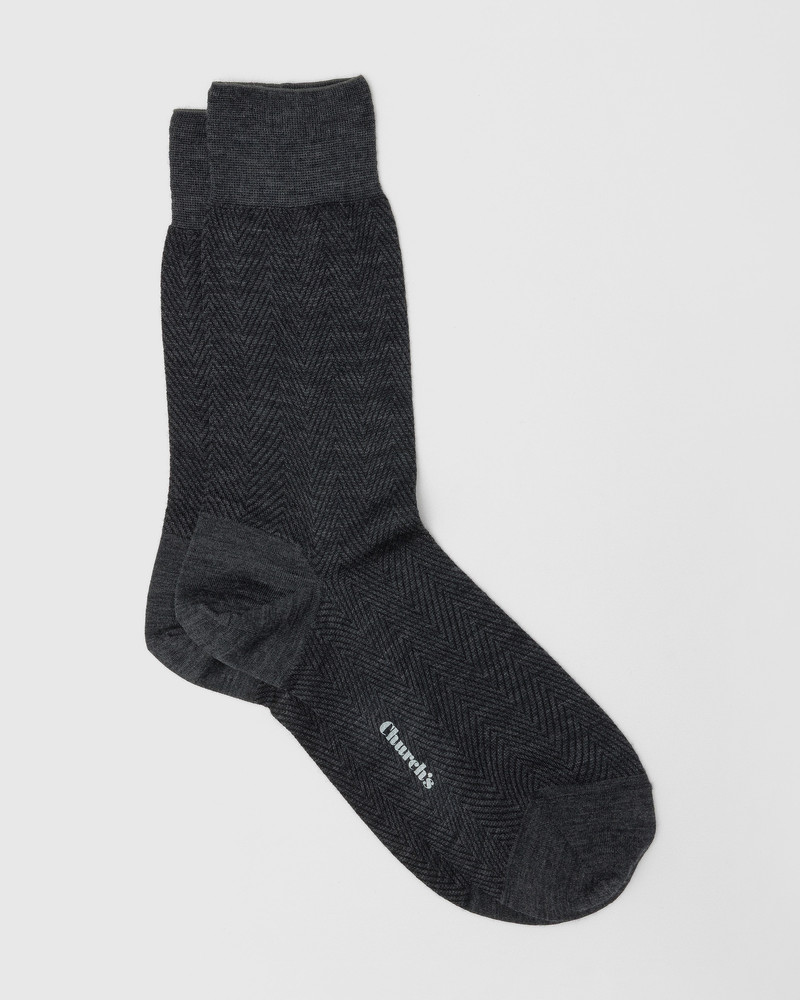 Herringbone Wool Socks 1