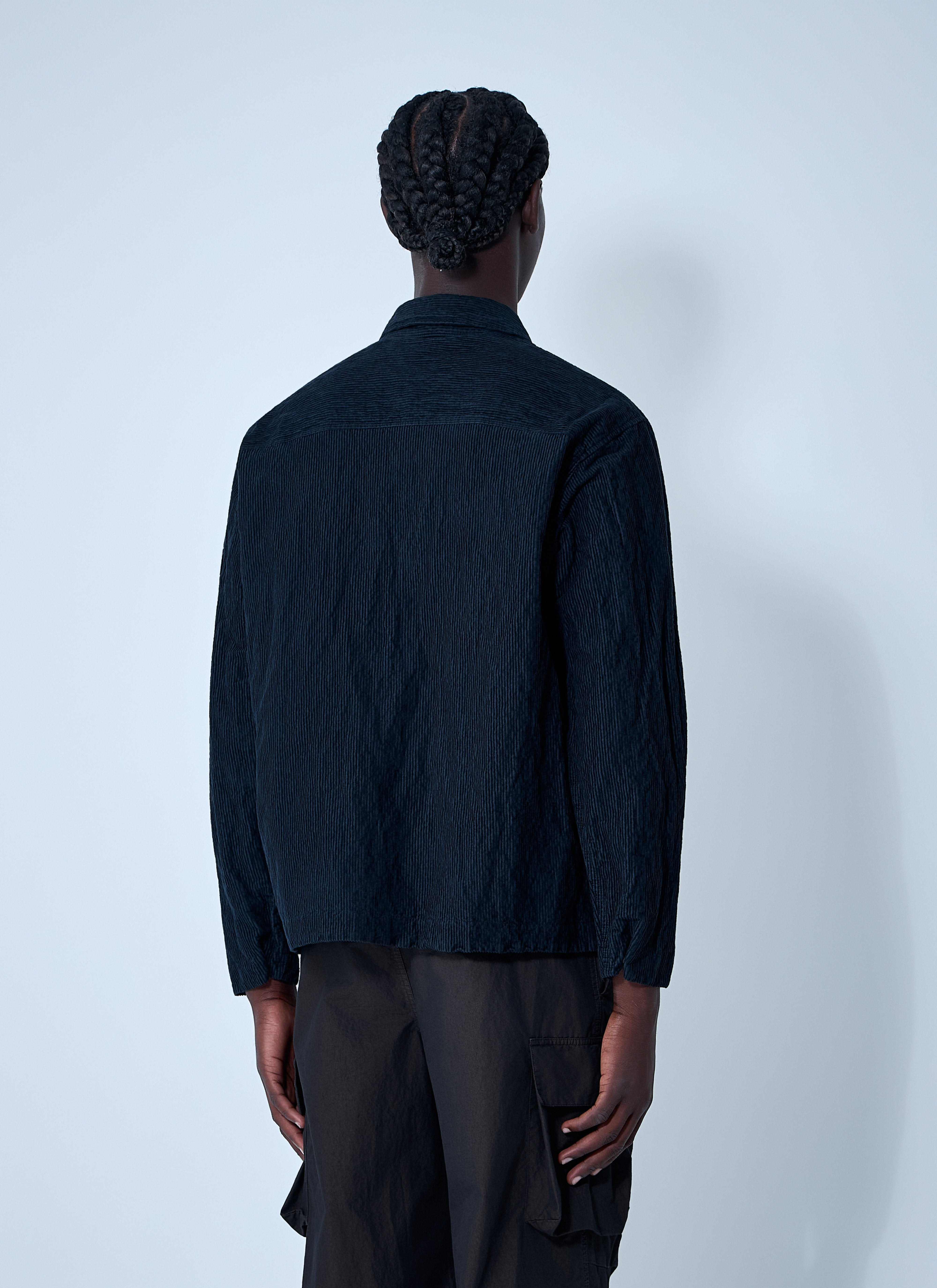 Stone Island Men Logo Motif Corduroy Shirt - 4