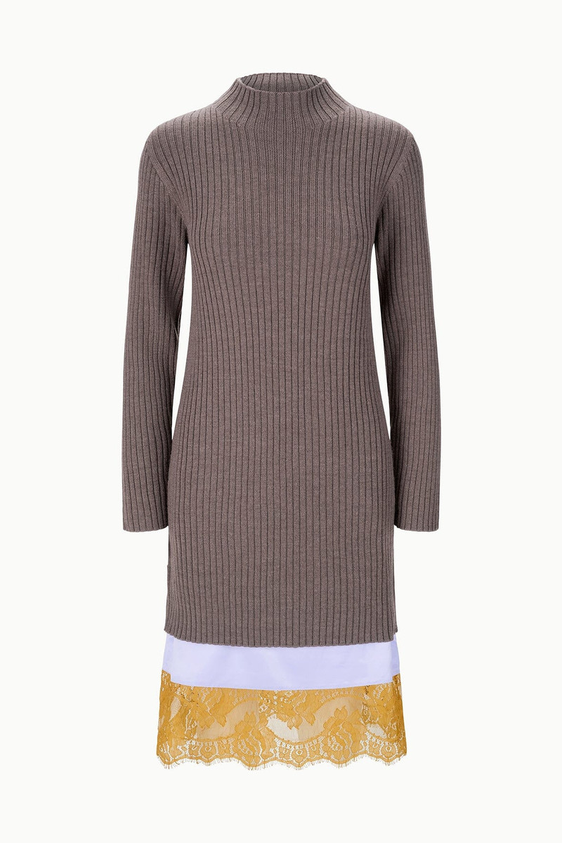 STAUD WILLOW SWEATER DRESS TRUFFLE - 1