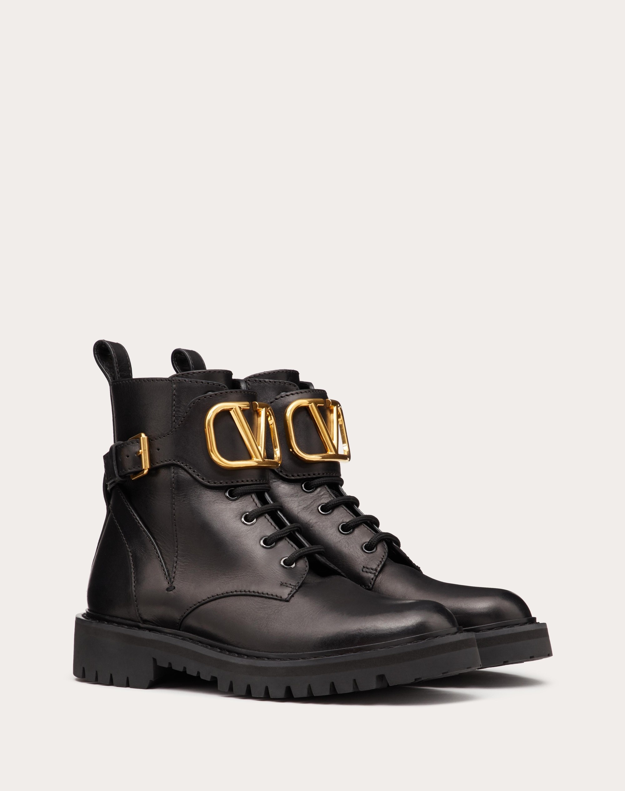 VLOGO SIGNATURE CALFSKIN COMBAT BOOT 35MM / .8 IN. - 2