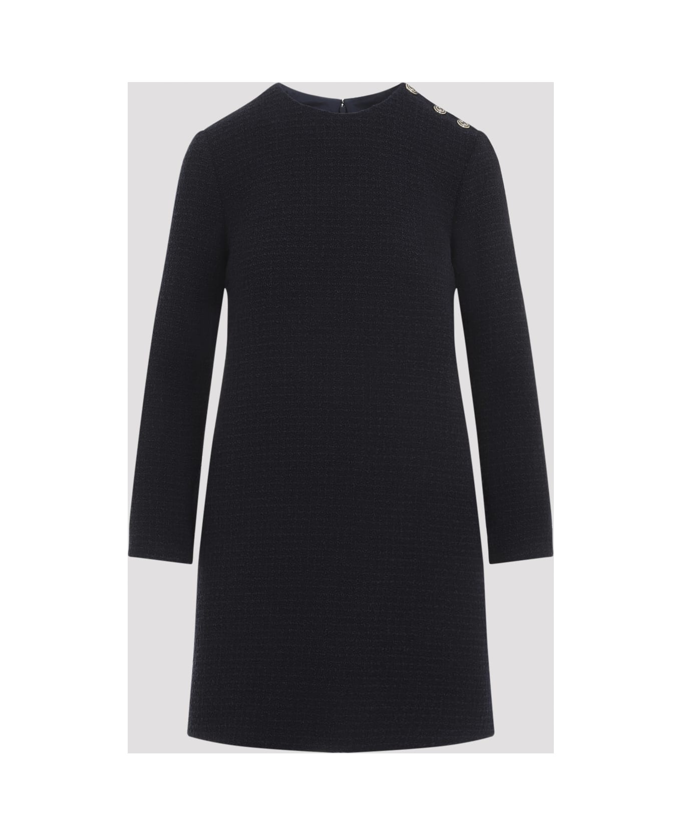 Dark Blue Bouclã© Dress - 3