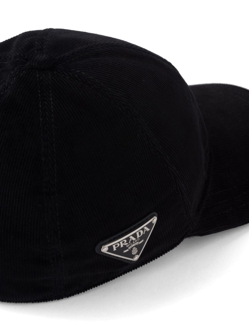 triangle logo-plaque corduroy cap - 3