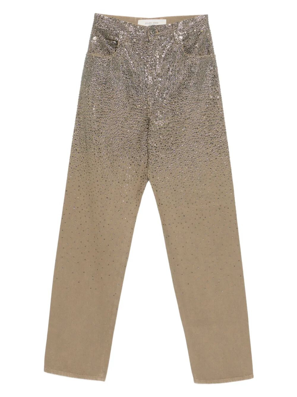 Golden Goose Women "Journey W`S" Pant Kim Cotton Denim Full Sky Wash With Crystall Degrade` - 4