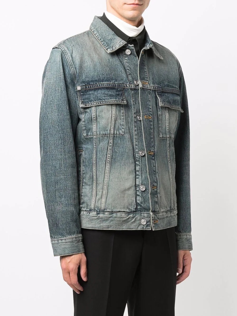 long-sleeve denim jacket - 3