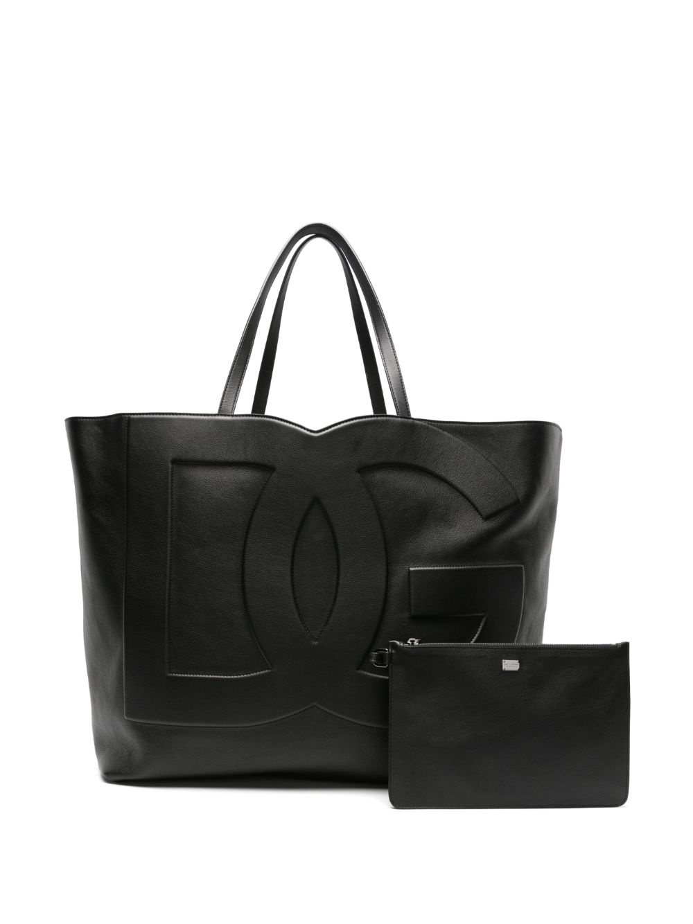 DG Logo leather tote bag - 6