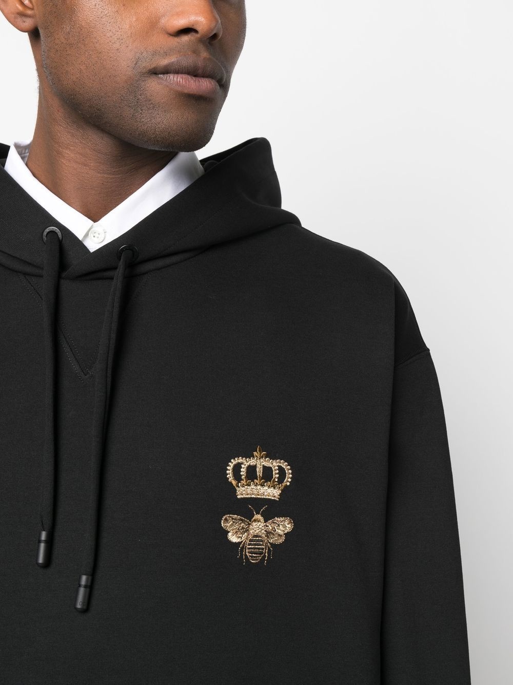 embroidered-logo pullover hoodie - 5