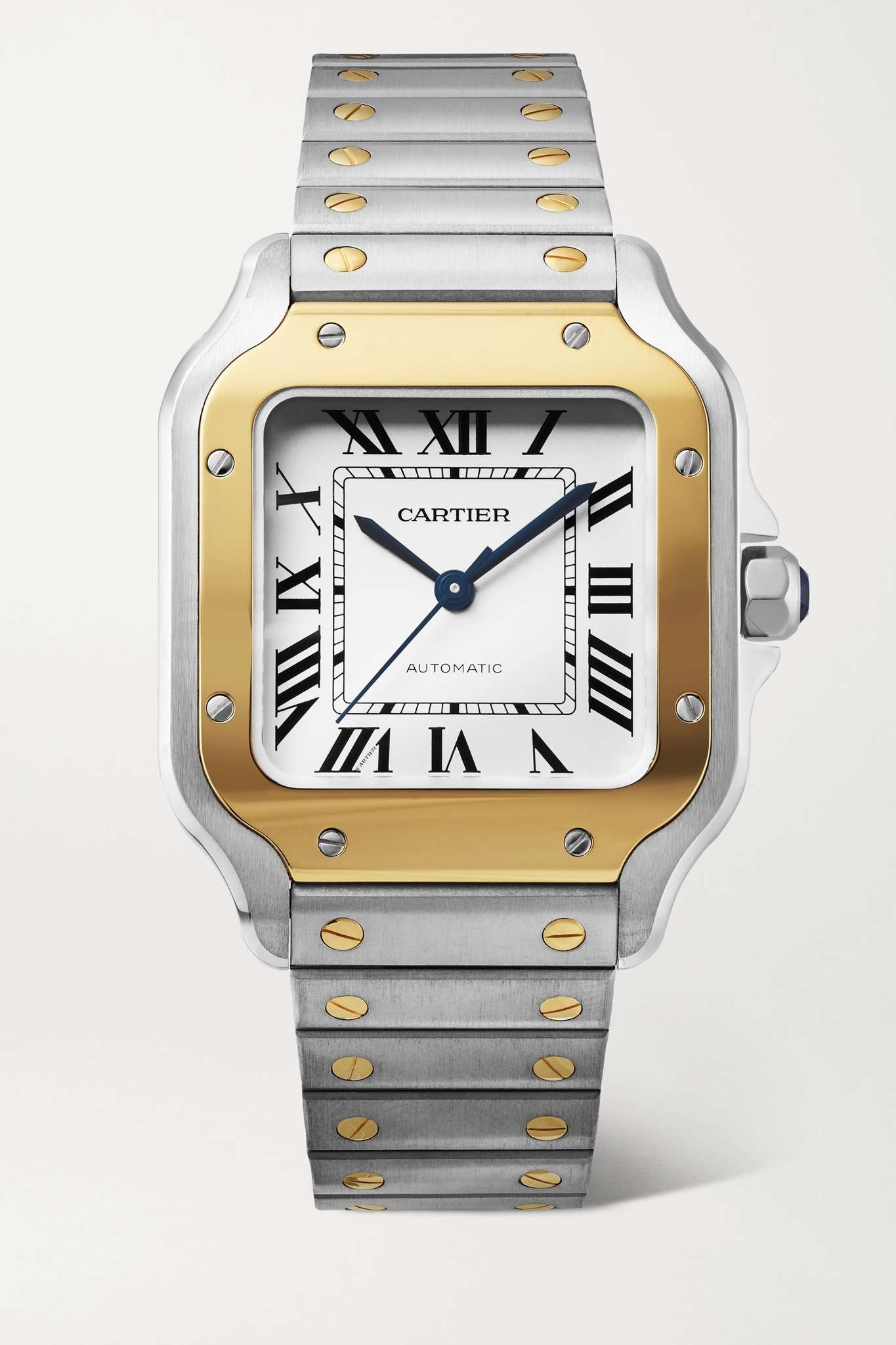 Santos de Cartier Automatic 35mm medium stainless steel and 18-karat gold watch - 1