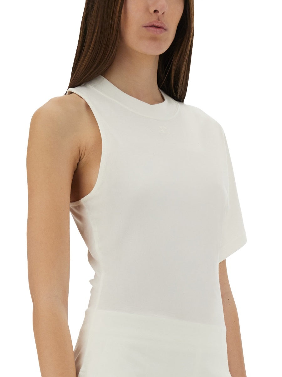 Courreges Women One-Shoulder T-Shirt In Scuba - 4