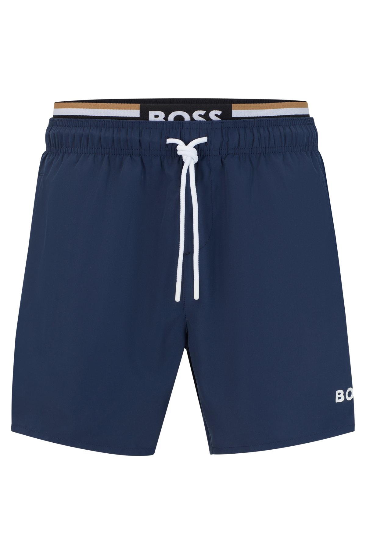 QUICK-DRY SWIM SHORTS IN RECYCLED FABRIC WITH BRANDING - 1