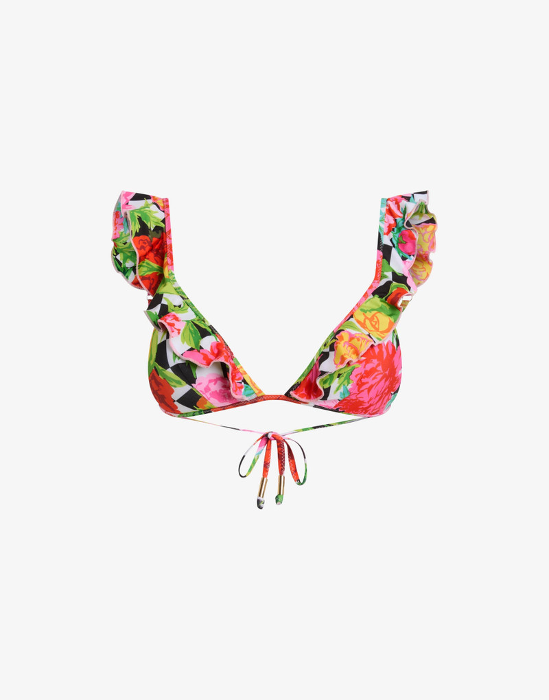 PRINTED LYCRA TRIANGLE BIKINI TOP 3