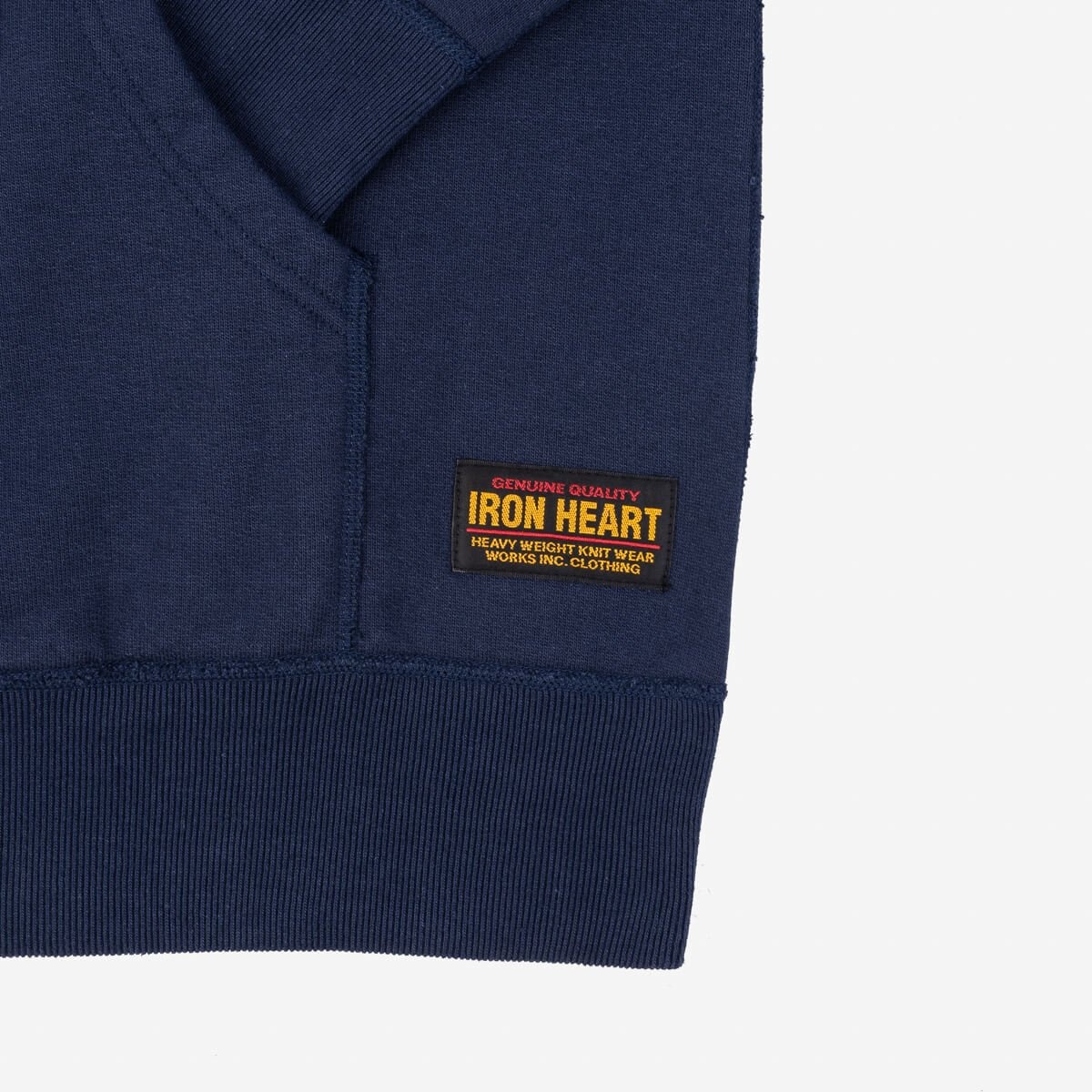IHSW-59-NAV Printed 14oz Ultra Heavyweight Loopwheel Cotton Hoodie - Navy - 9
