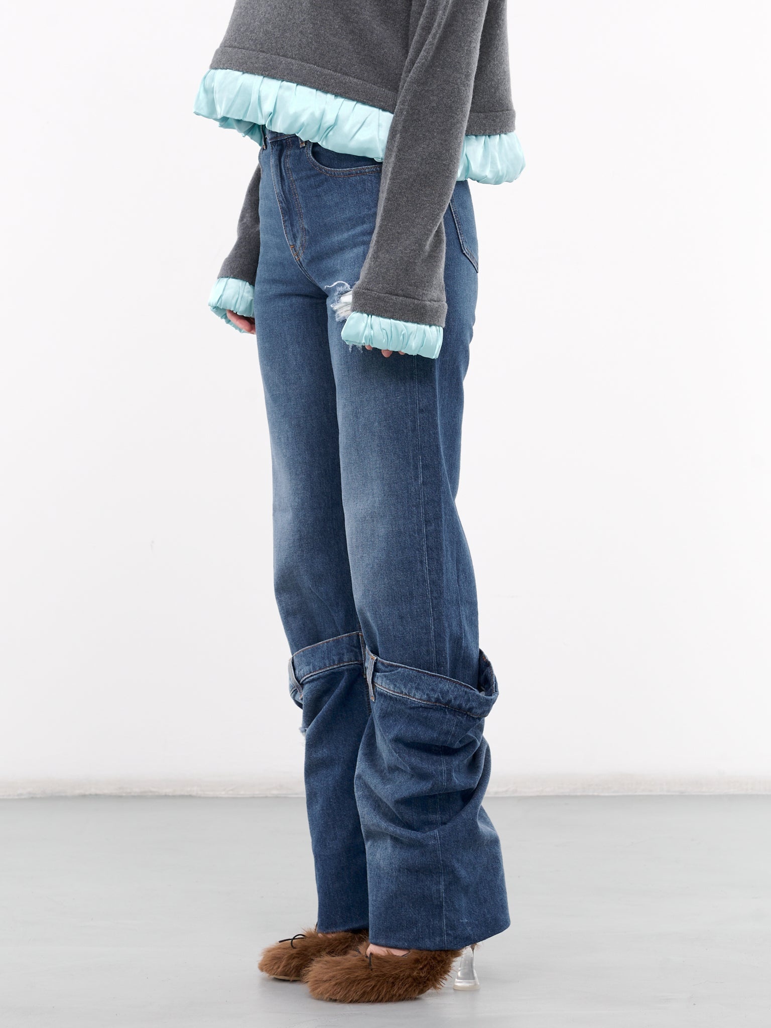 Deconstructed Layered Jeans - 2