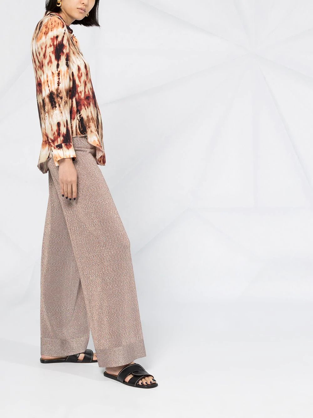 high-waisted wide leg trousers - 4