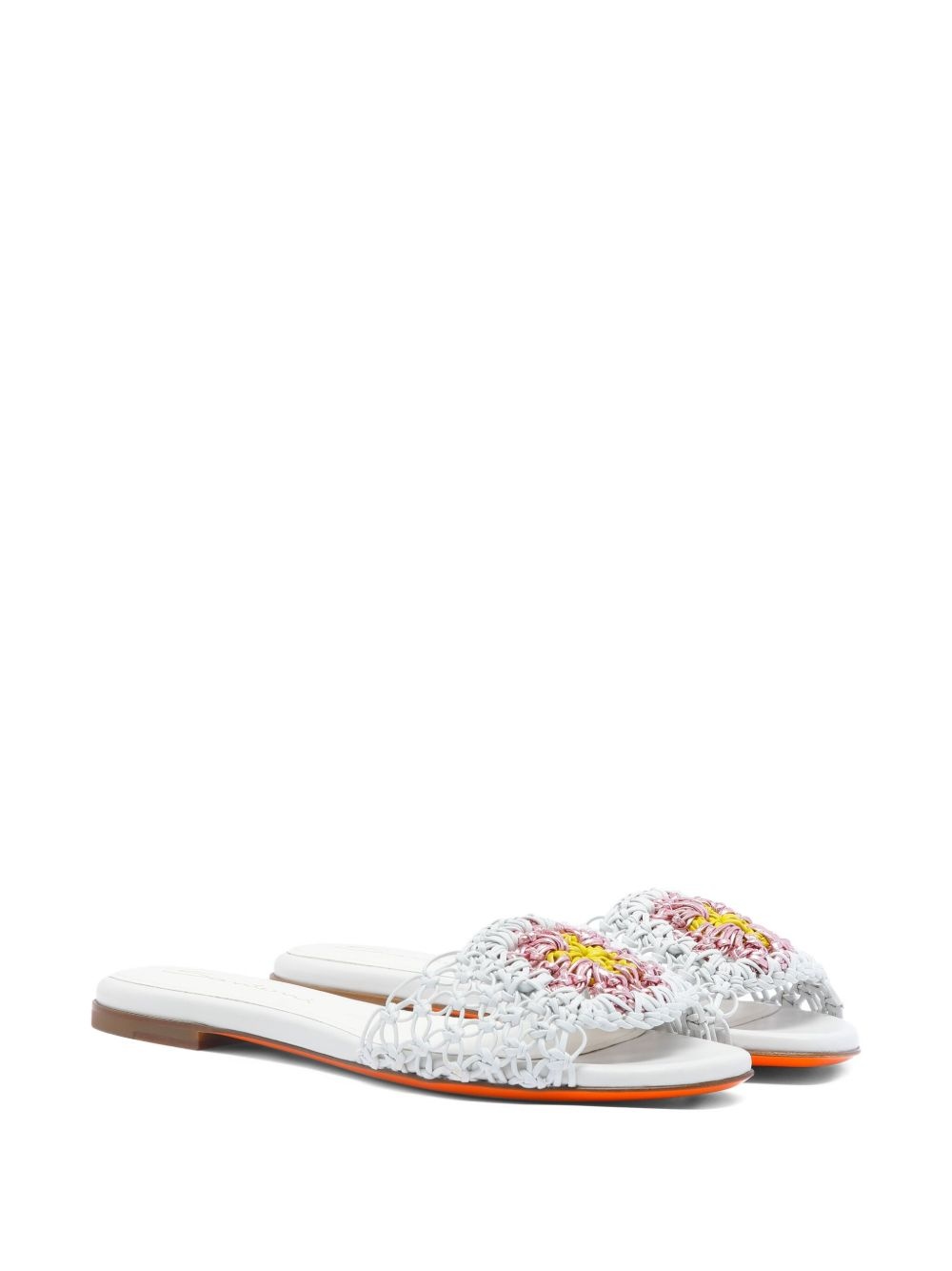 interwoven leather slides - 2