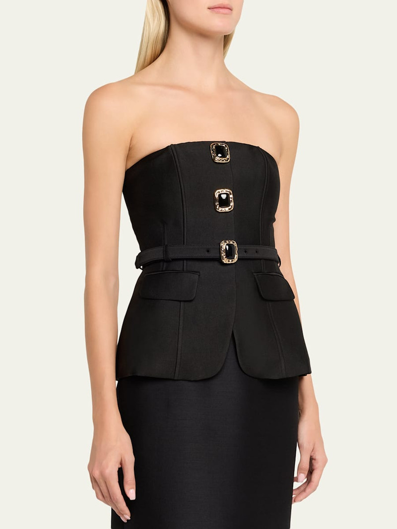 self-portrait Taffeta Bandeau Top outlook