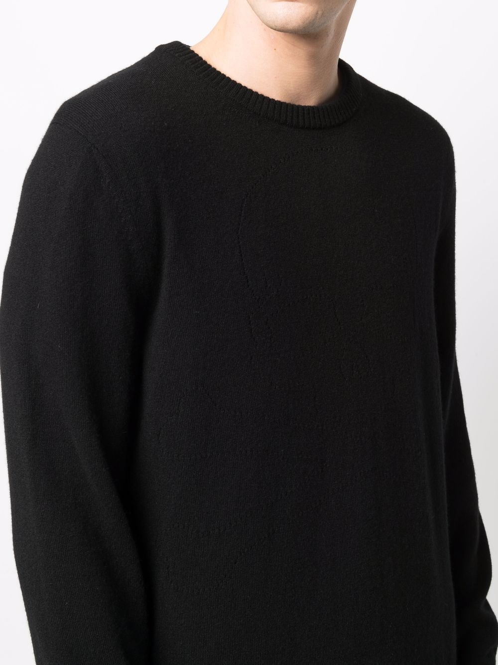 round neck knitted jumper - 5