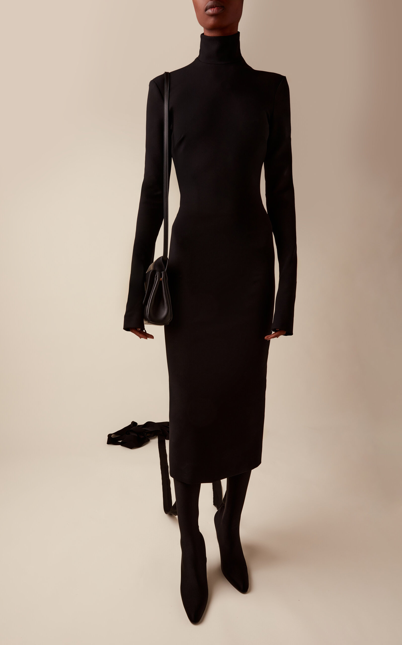 Backless Jersey Dress black - 2