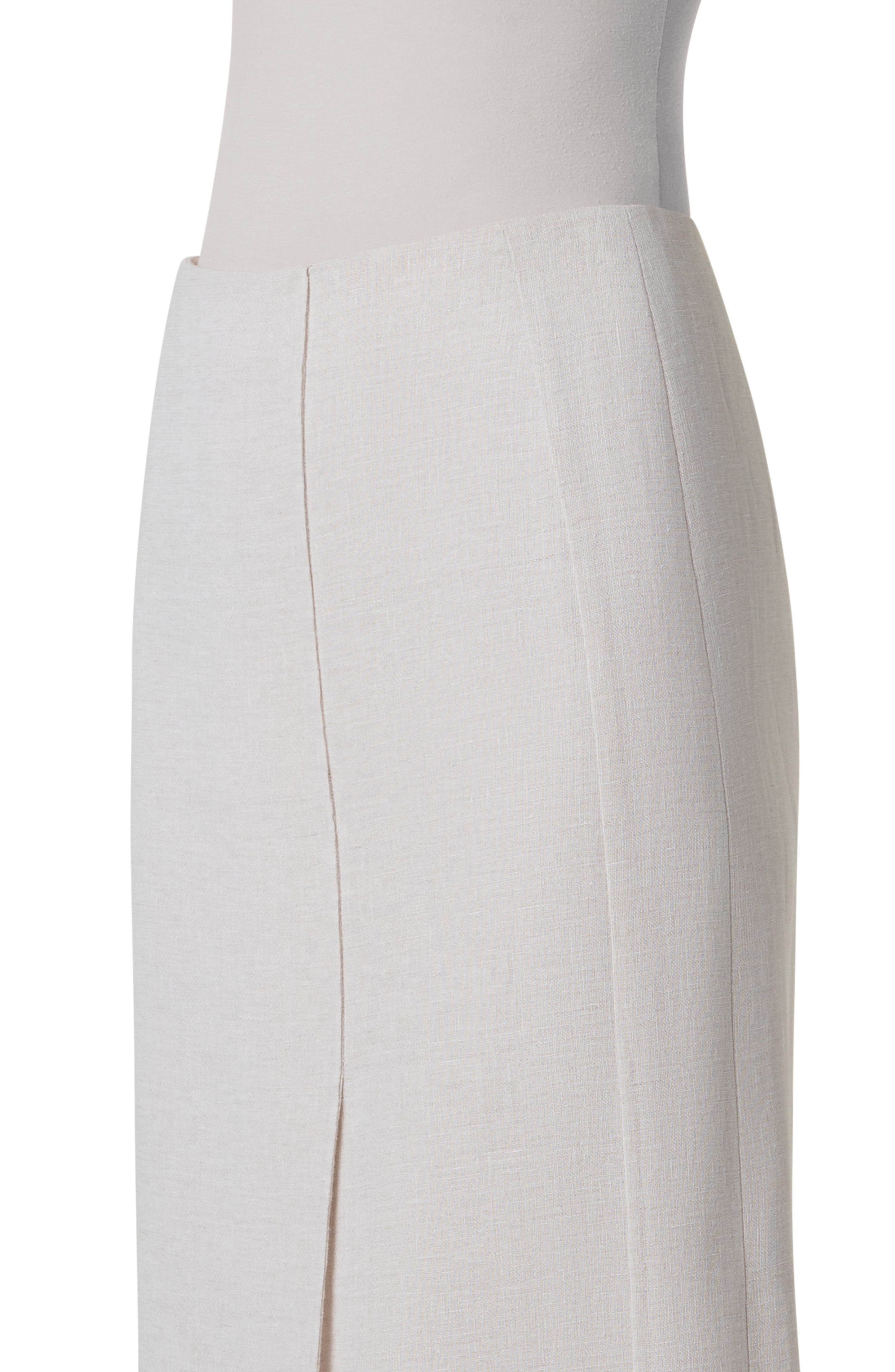 Akris Double Face Linen Blend Pencil Skirt in Greige at Nordstrom - 4