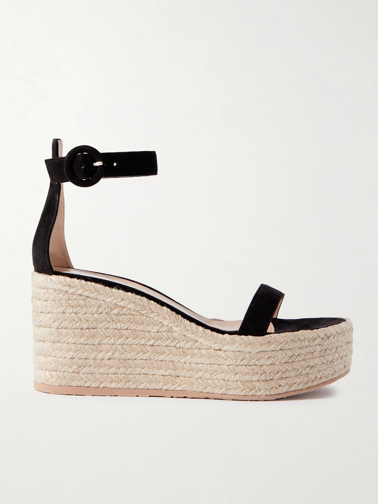 45 suede espadrille wedge sandals Black - 1