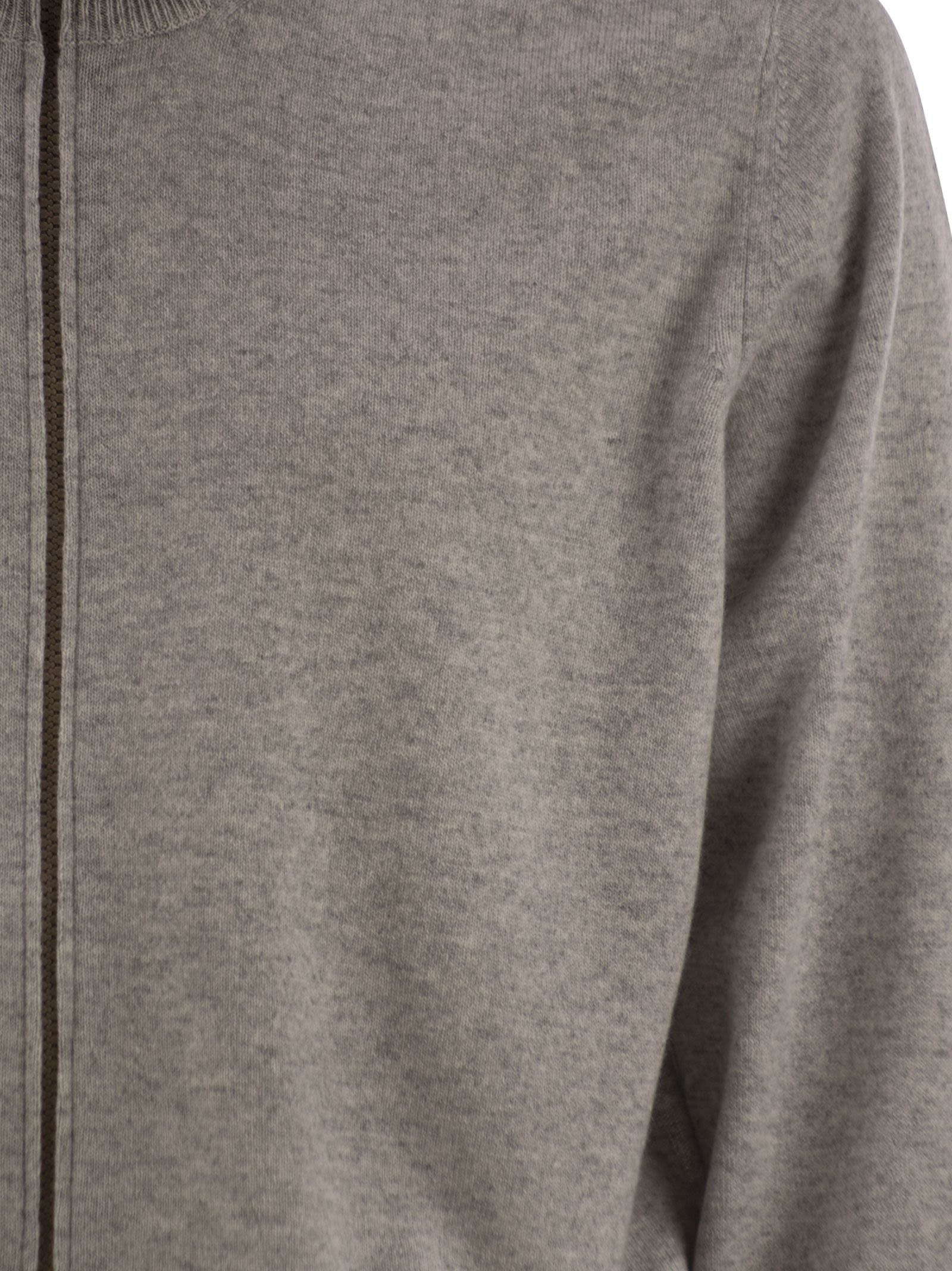 Brunello Cucinelli Men High-Necked Cashmere Cardigan With Zip - 4