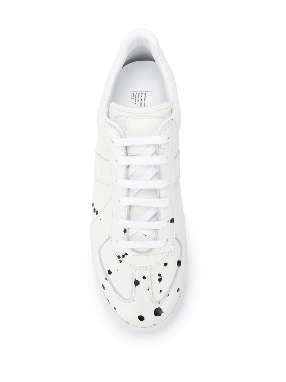 paint-splatter low-top sneakers - 4