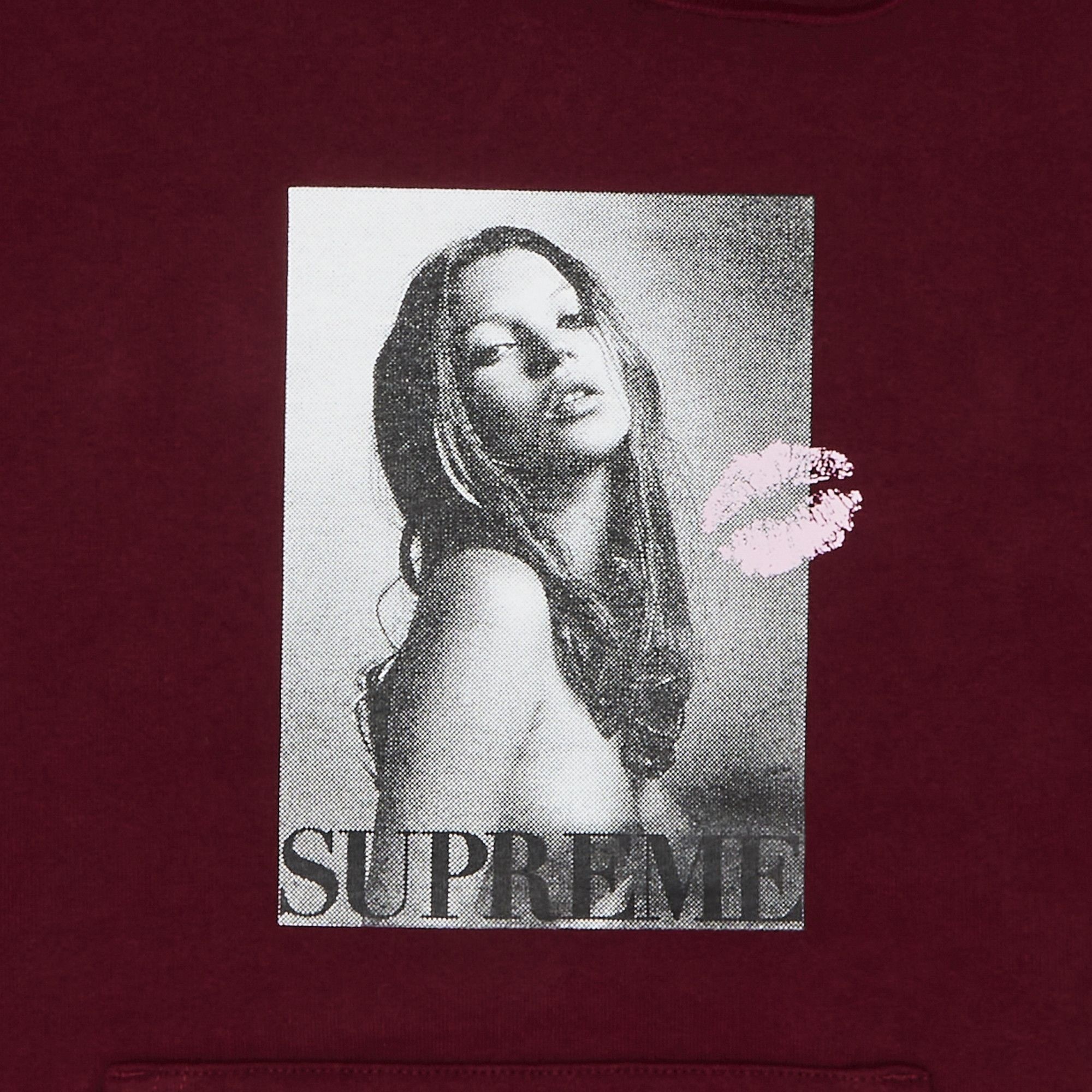 【SUPREME X KATE MOSS】HOODED SWEATSHIRT CARDINAL 24FW Supreme Kate Moss Hooded Sweatshirt Cardinal Men's - FW24 - US