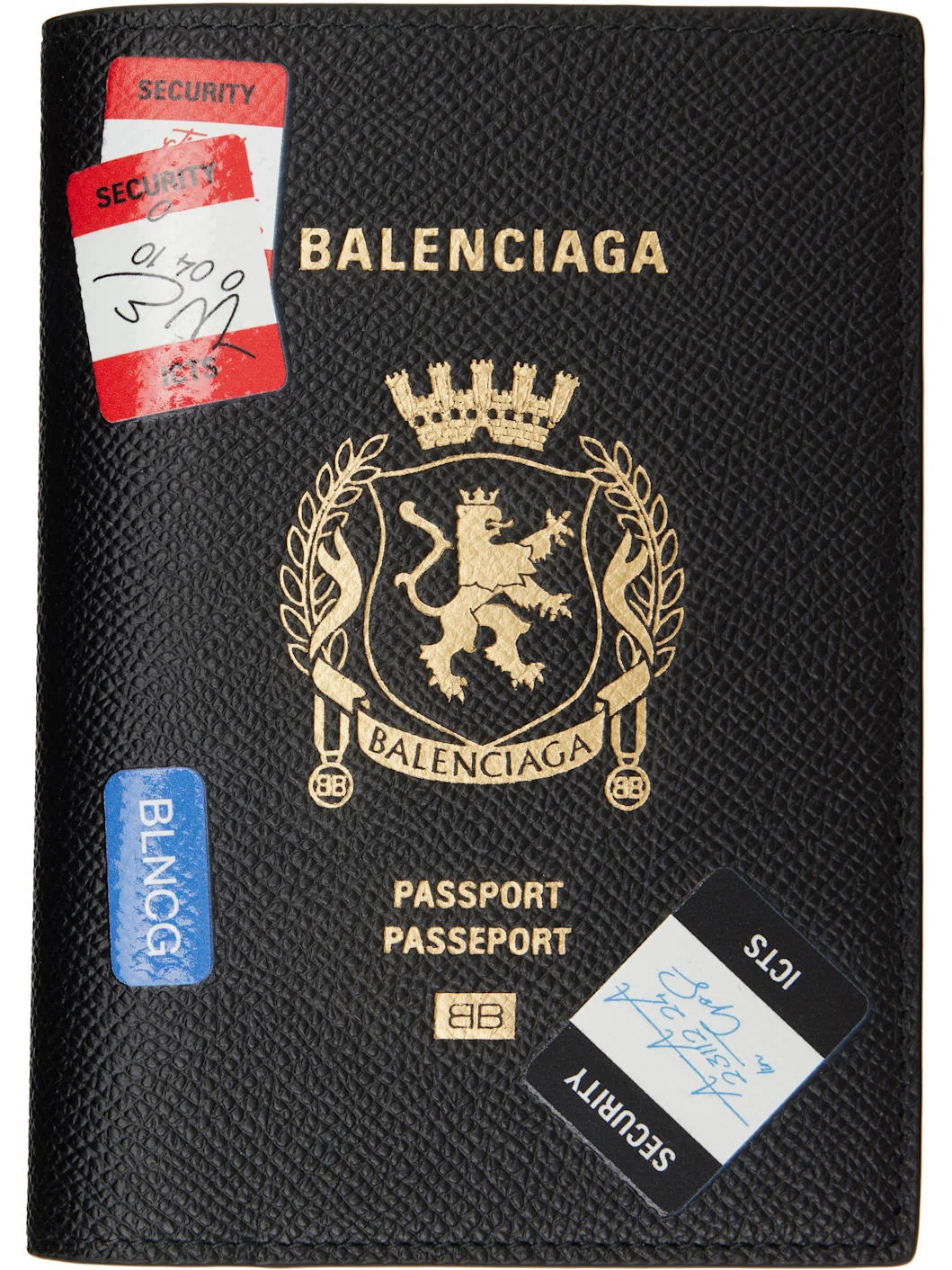 Black Calfskin Passport Holder - 1