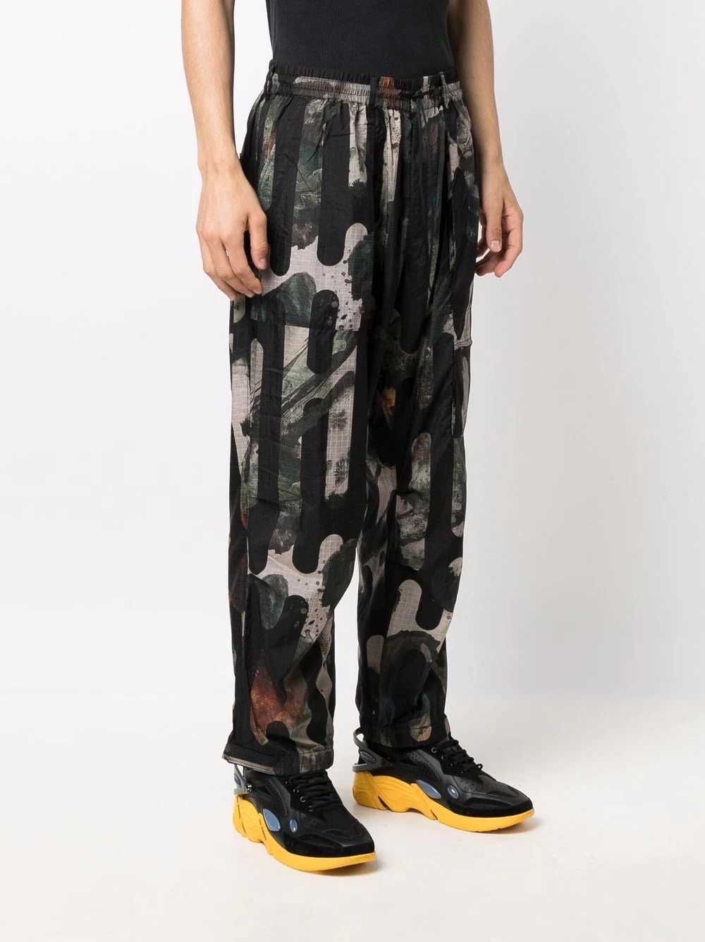 abstract-print track pants - 3