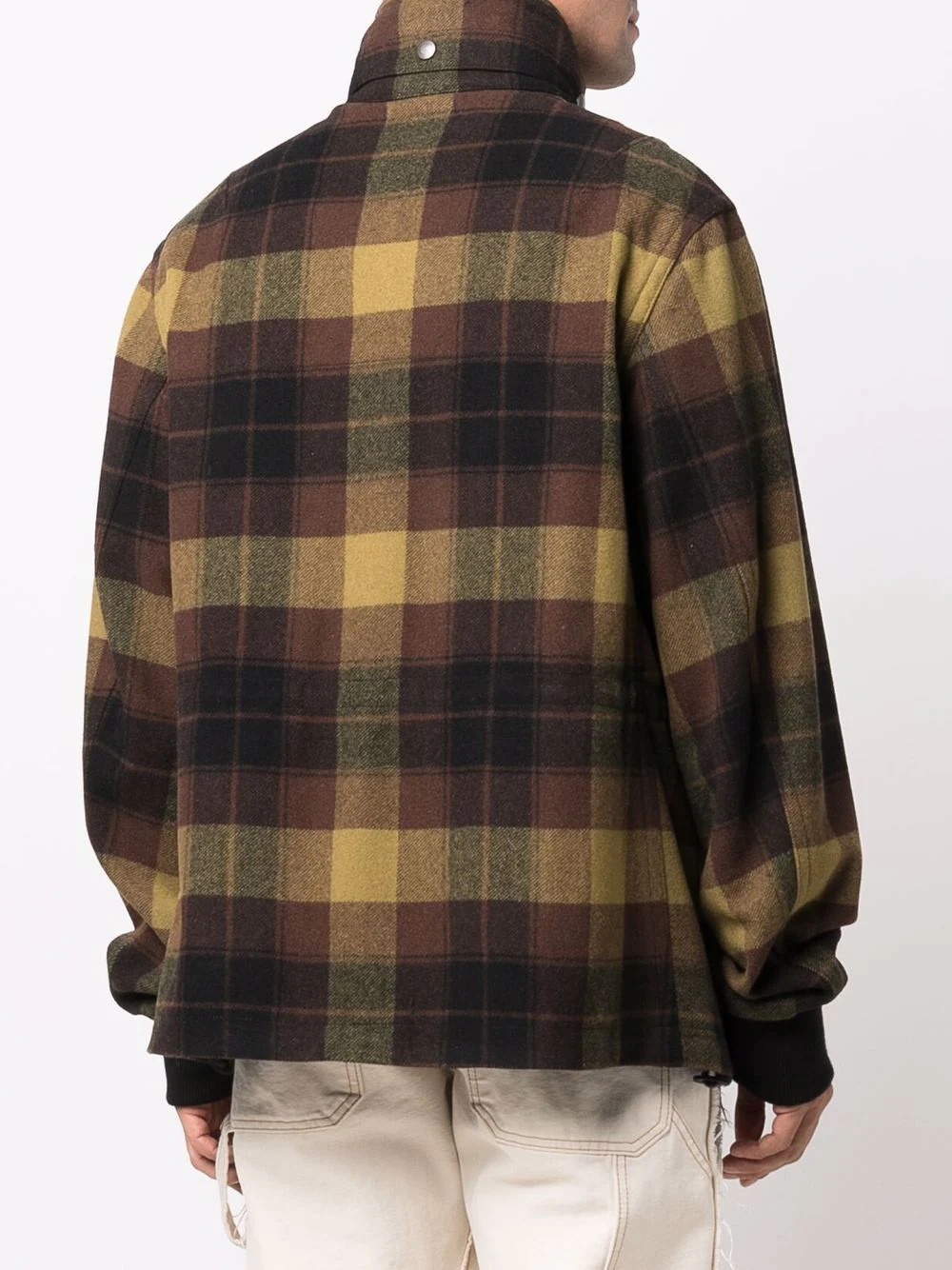 plaid-check print jacket - 4