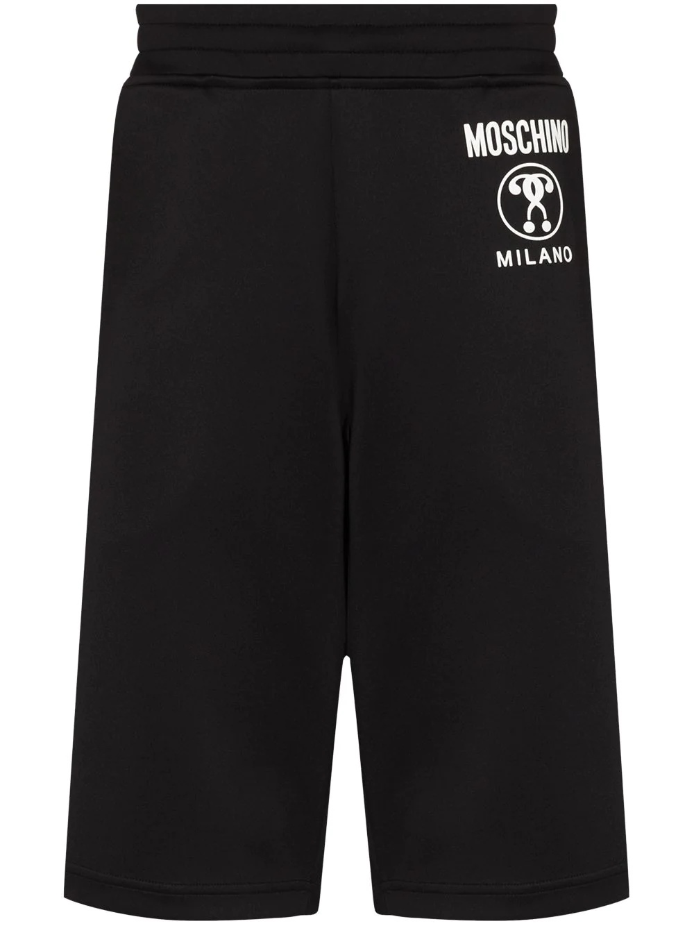 logo-tape cotton track shorts - 1