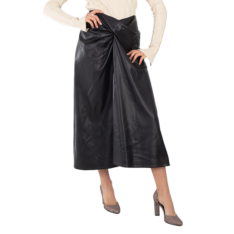 Stella McCartney Ladies Black Knotted Midi Skirt - 5